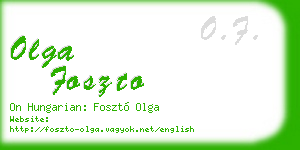 olga foszto business card